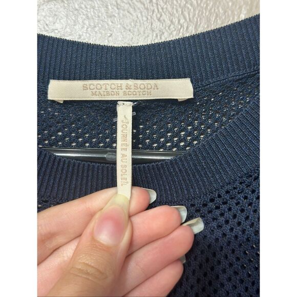 NWOT Ruffle Trim Pointelle Night Melange Fit & Flare Yoke Dress Women's Small - Picture 6 of 13